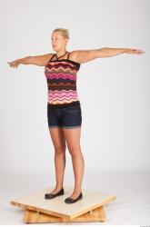 Whole Body Woman T poses Casual Average Studio photo references